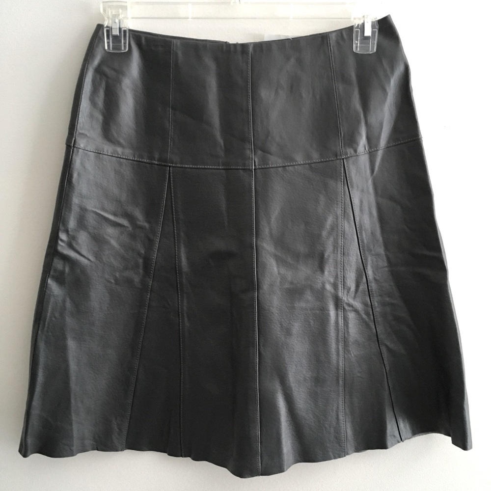 Metro Style Leather Skater Skirt